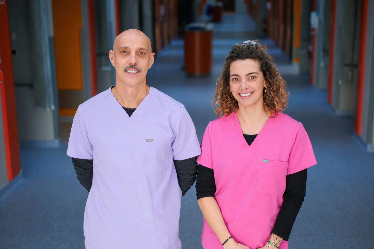 Sébastien Fourton et Morgane Bégo à la Clinique du Sport de Mérignac
